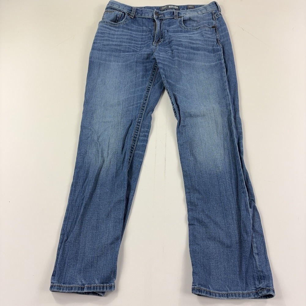 BKE Tyler Straight Jeans Mens 36x32 Blue Medium Wash Relaxed Fit Denim Pants